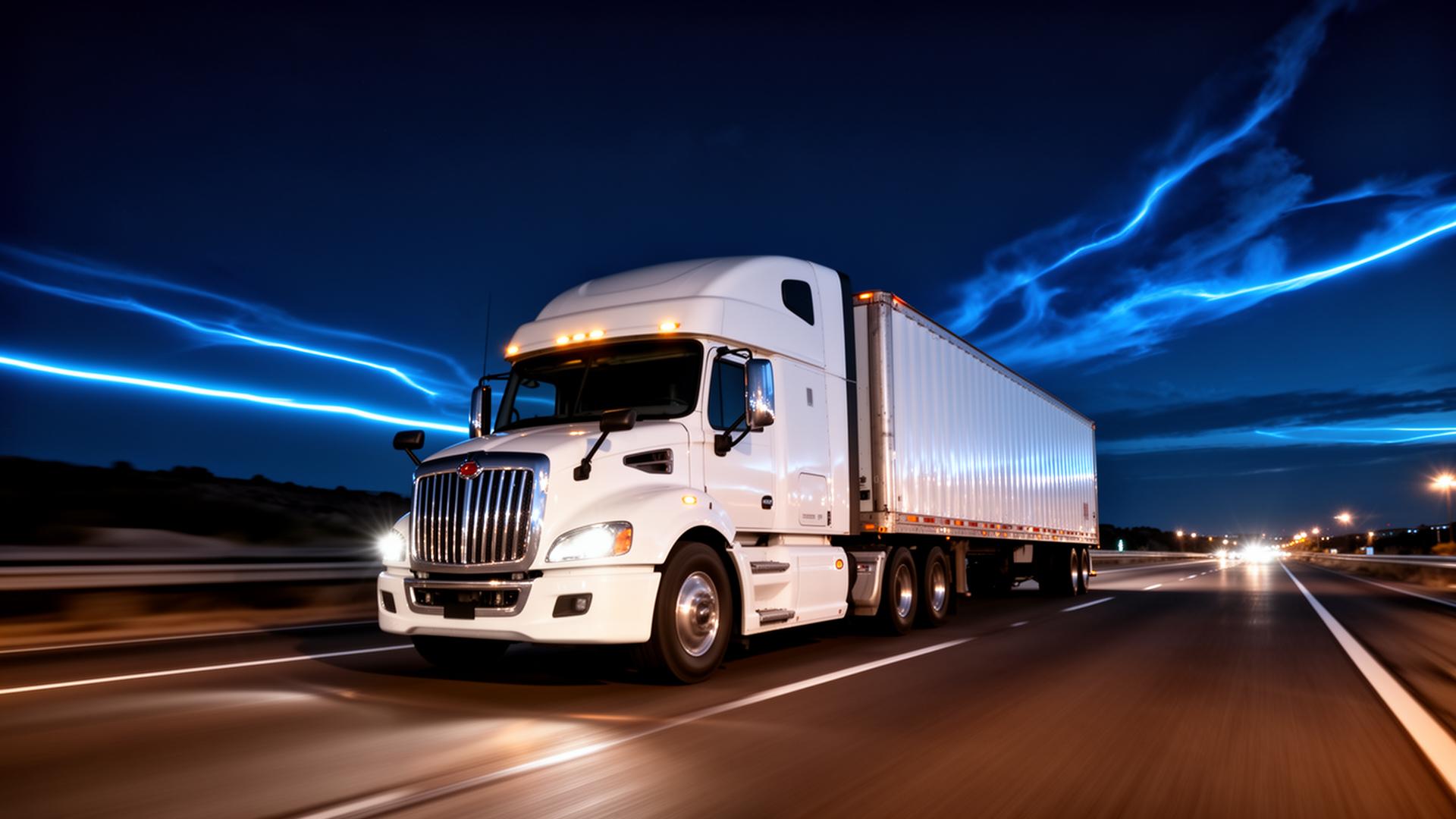Freight truck on the highway